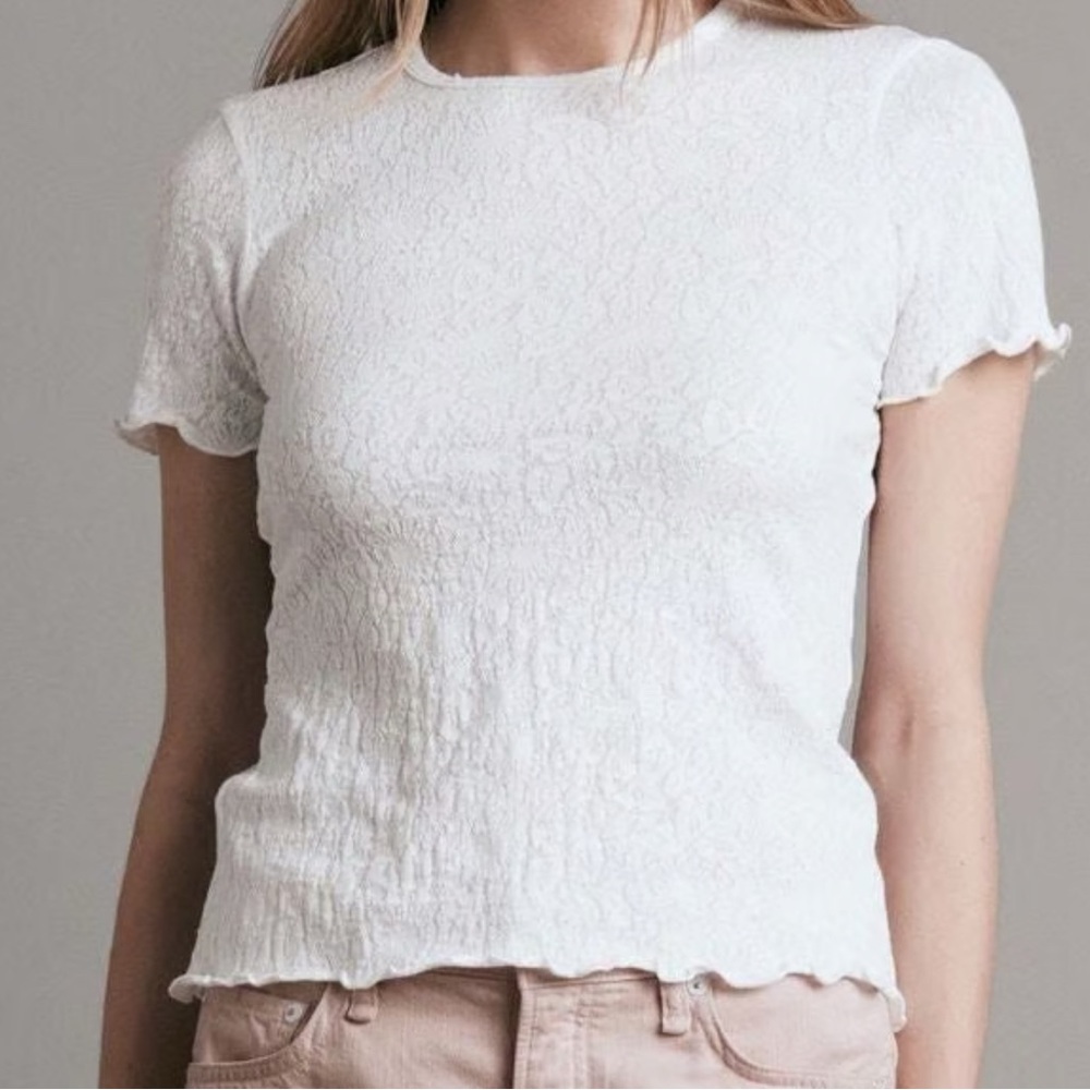 rag & bone Gemma Floral Jacquard Tee Size‎ Medium